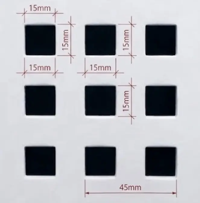 Square Hole Size Details