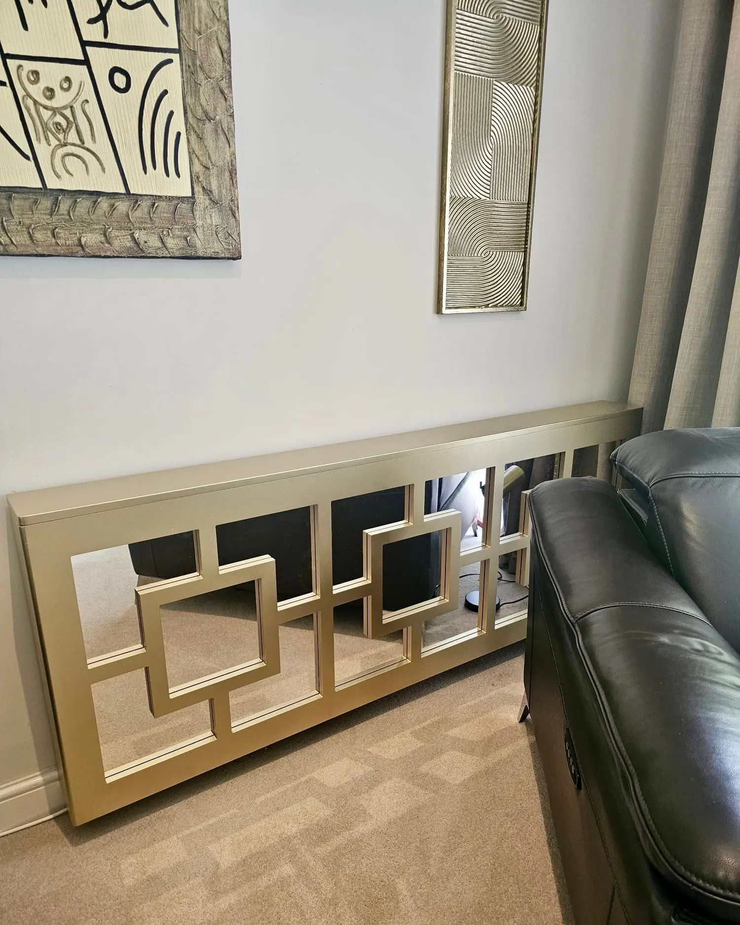 Imperial Mirror Clip-on Radiator Cover in Gold