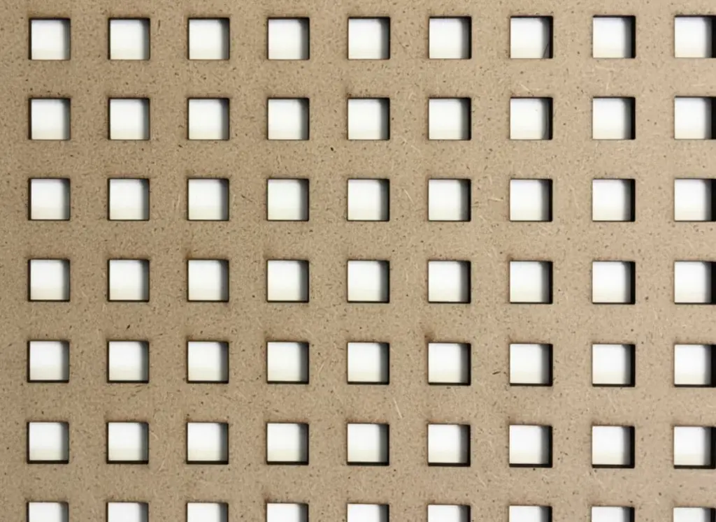 Laser Cut Square Grille Unfinished 3mm