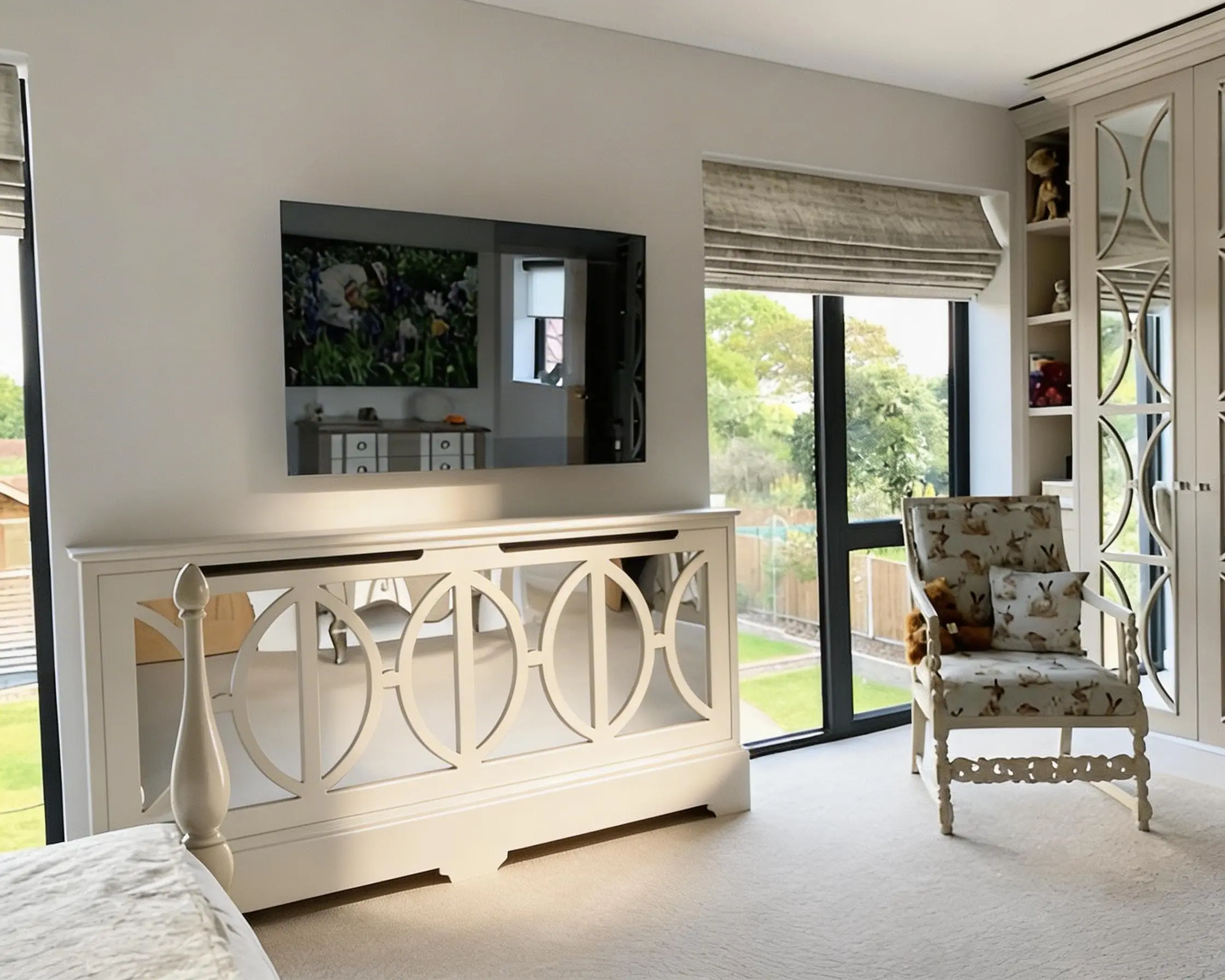 Claridge Standing Mirrored Radiator Cabinet - Image 2