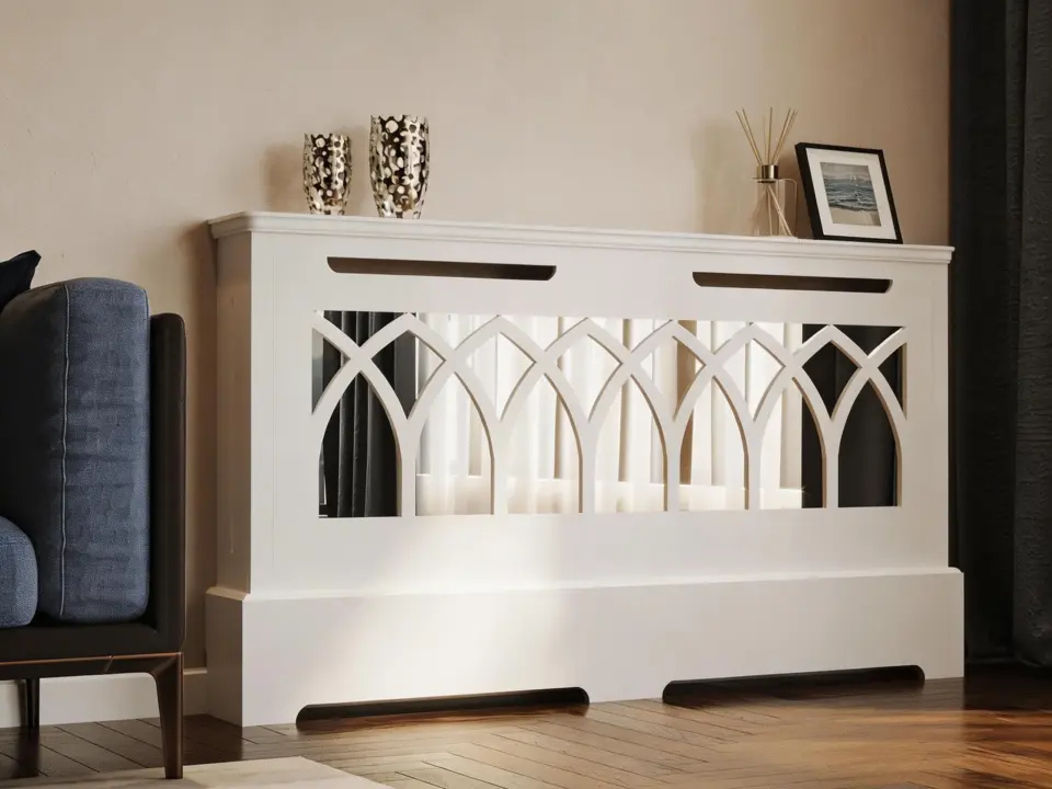 Gothic Standing Mirrored Radiator Cabinet | Made To Measure UK