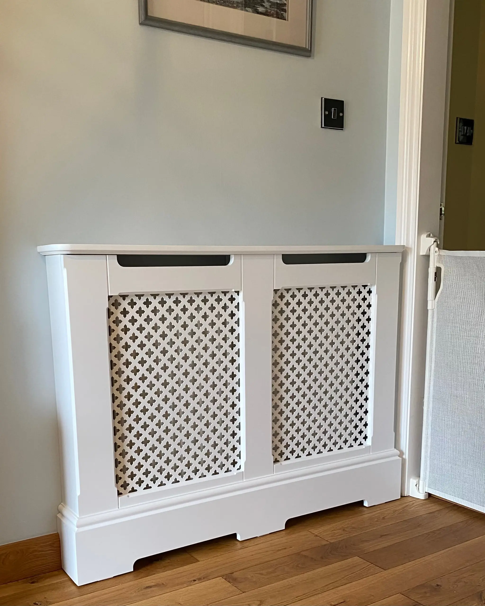 Cross Stamped MDF Radiator Cabinet - Image 4