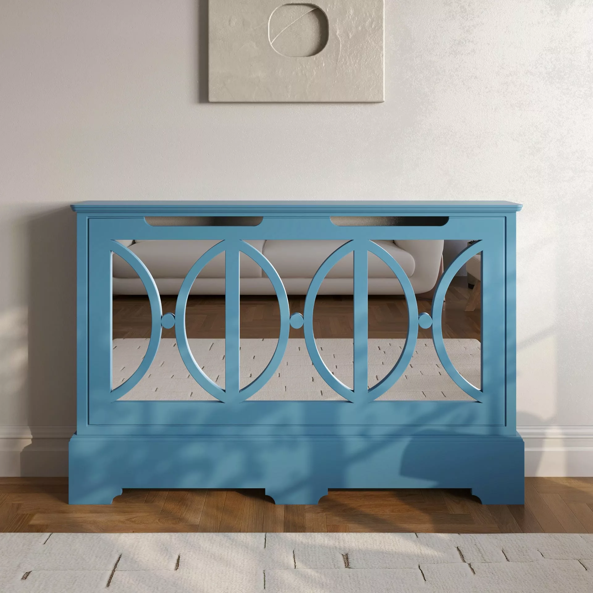 Claridge Standing Mirrored Radiator Cabinet - Image 7