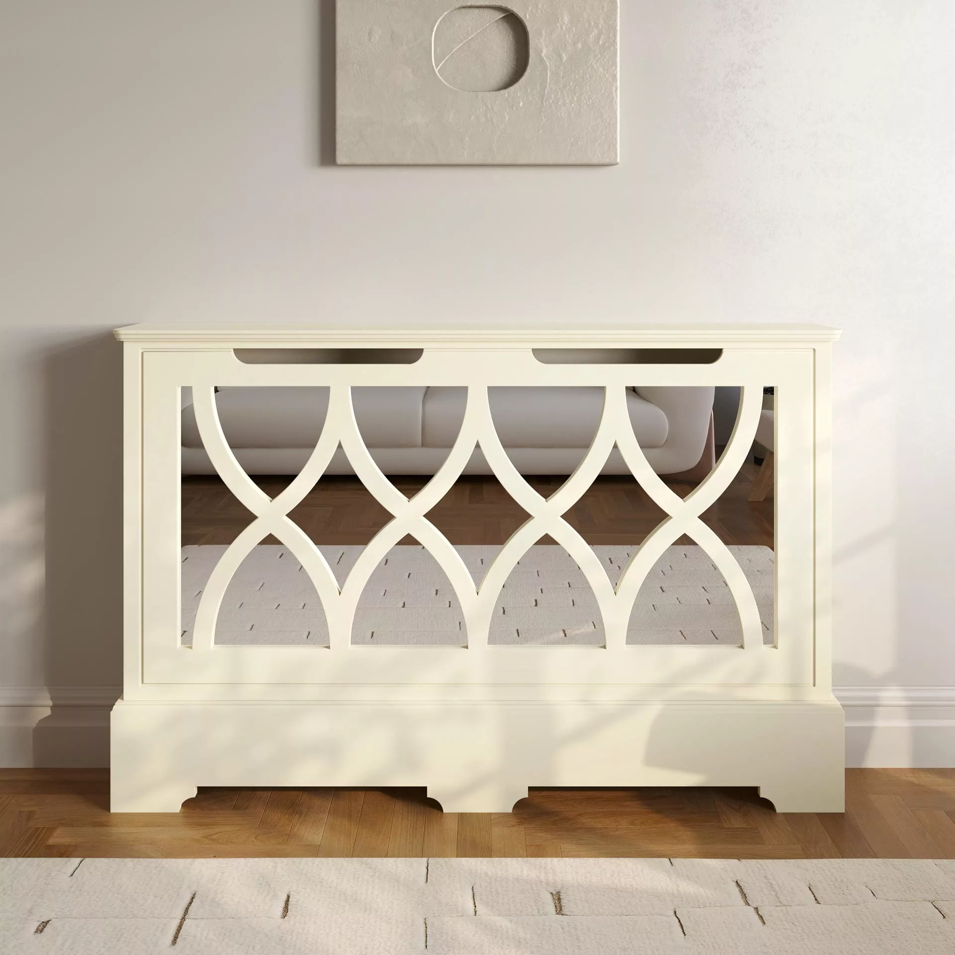 Hourglass Standing Mirrored Radiator Cabinet - Image 5