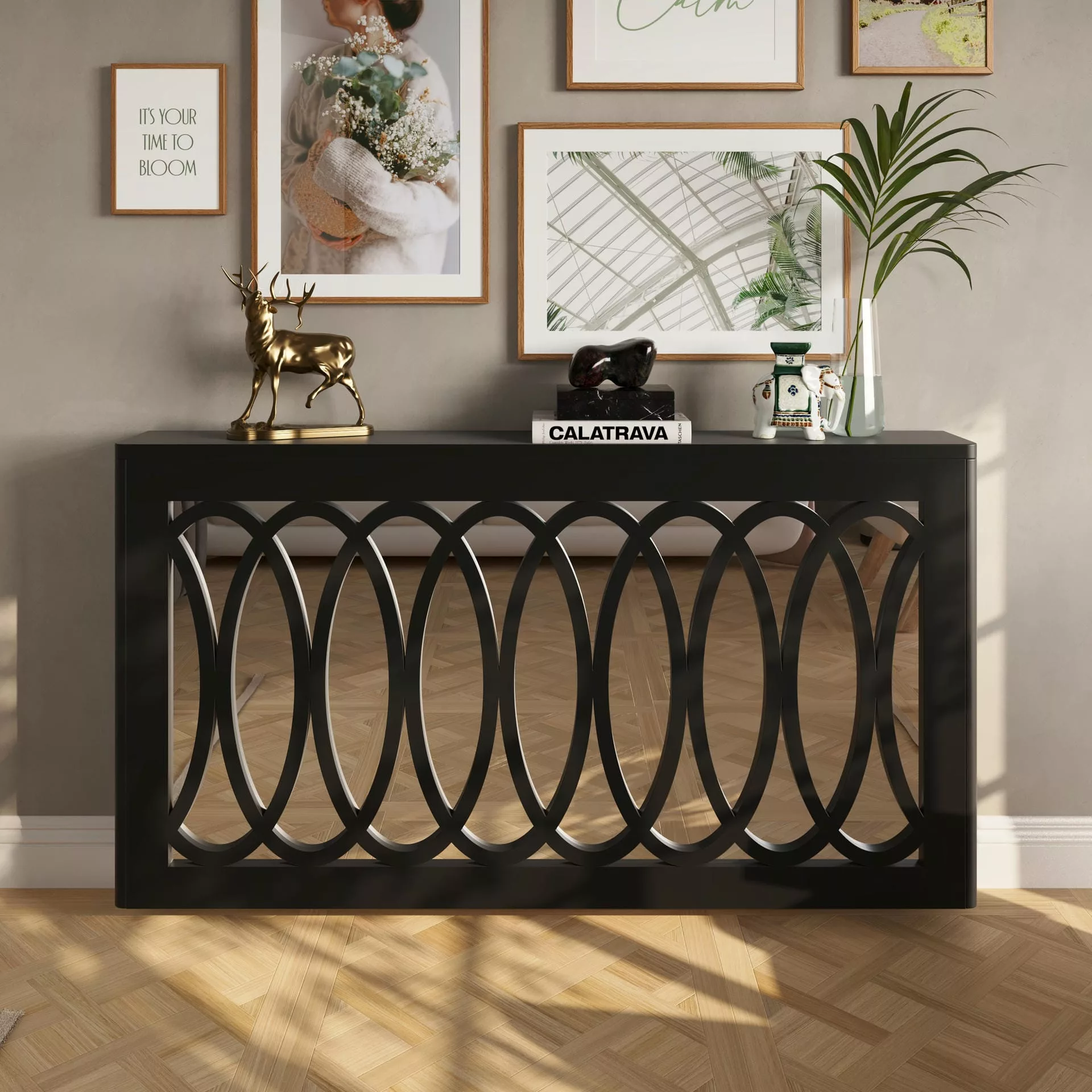 Interlaced Ovals Clip-on Mirrored Radiator Cover - Image 7