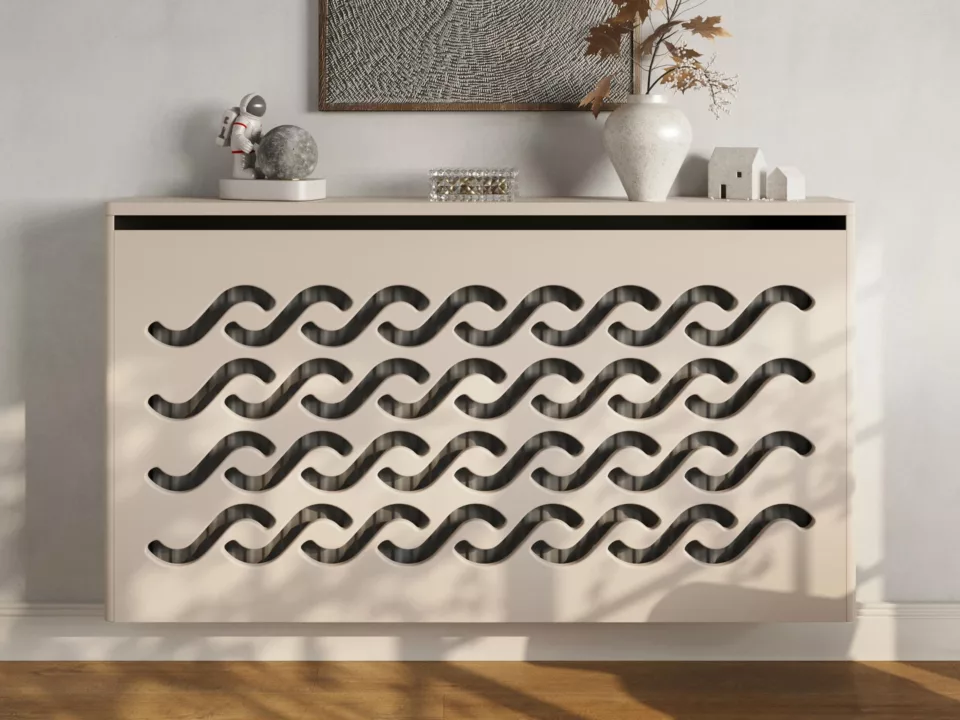 Waves Floating Radiator Cabinet | Made To Measure Covers UK