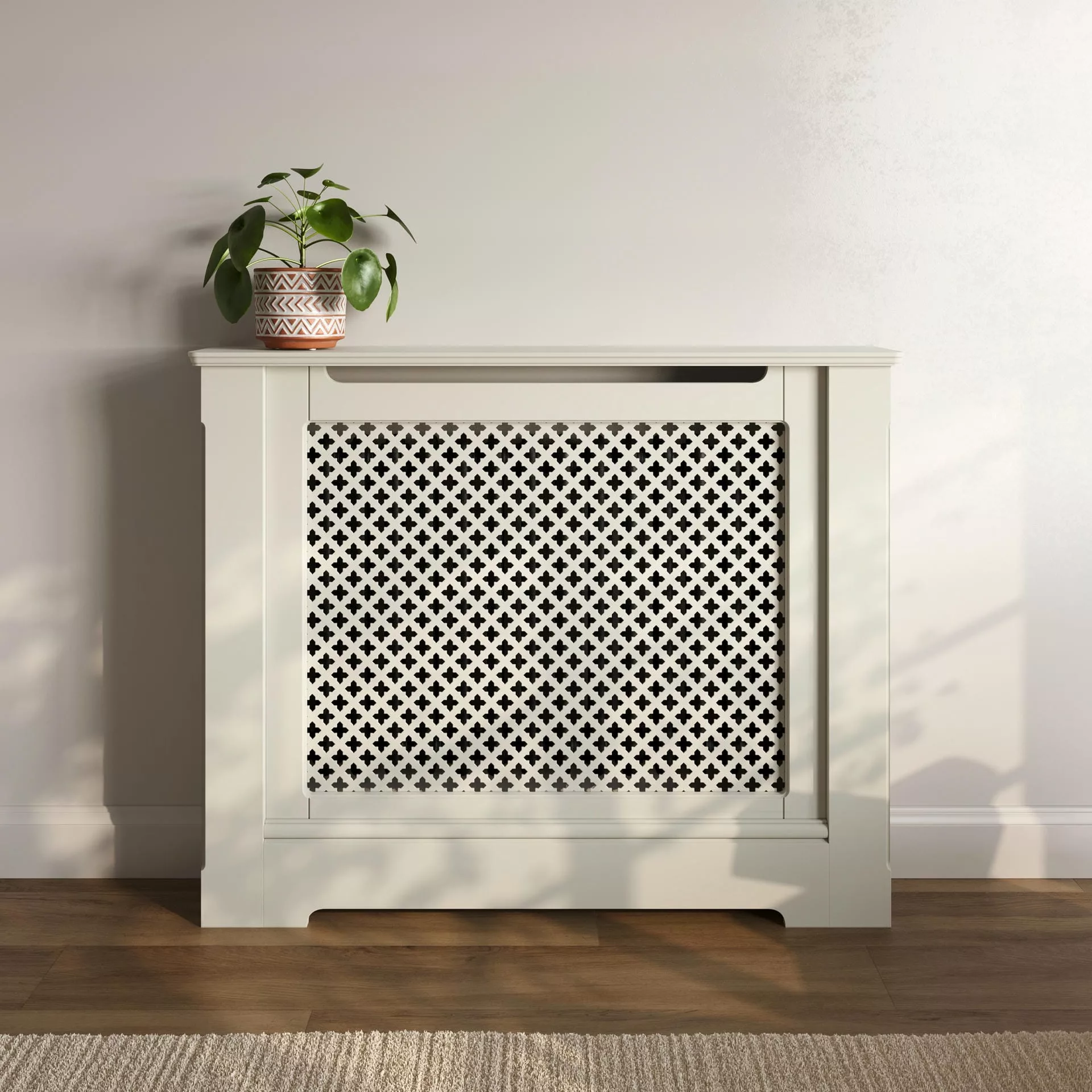 Cross Stamped MDF Radiator Cabinet - Image 3