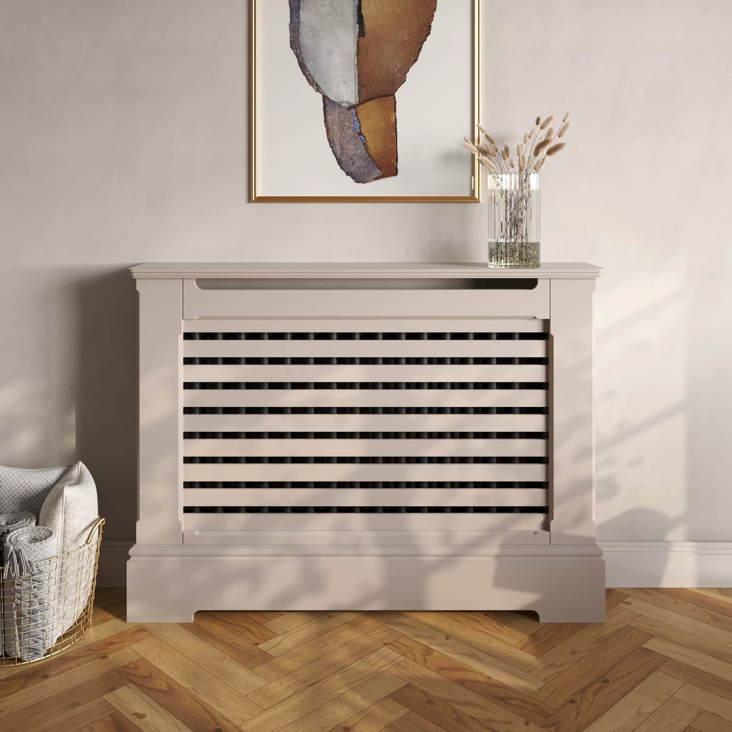 Horizontal Slats Standing Radiator Cabinet - Image 6