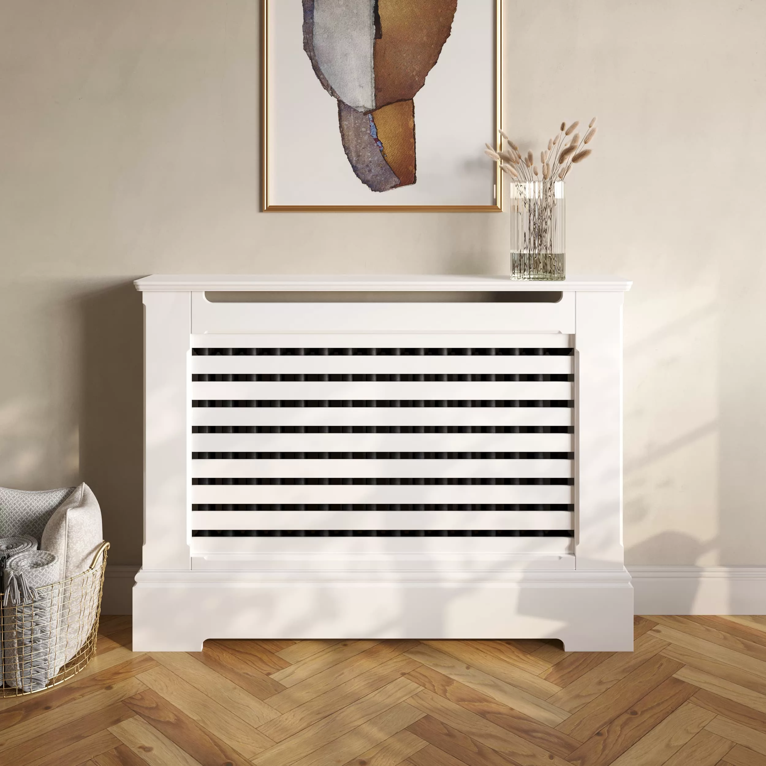 Horizontal Slats Standing Radiator Cabinet - Image 7
