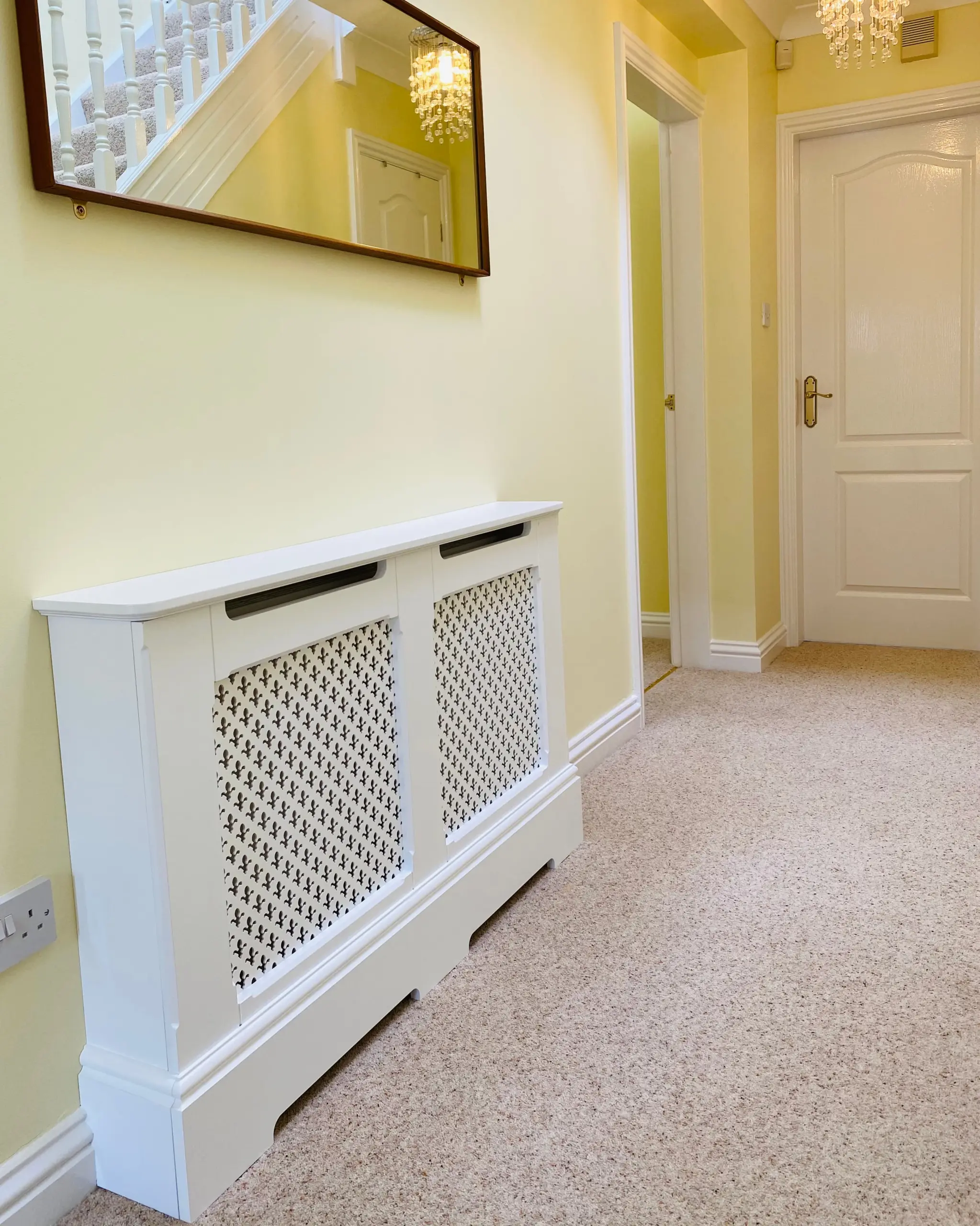 Fleur De Lis Stamped MDF Radiator Cabinet - Image 8