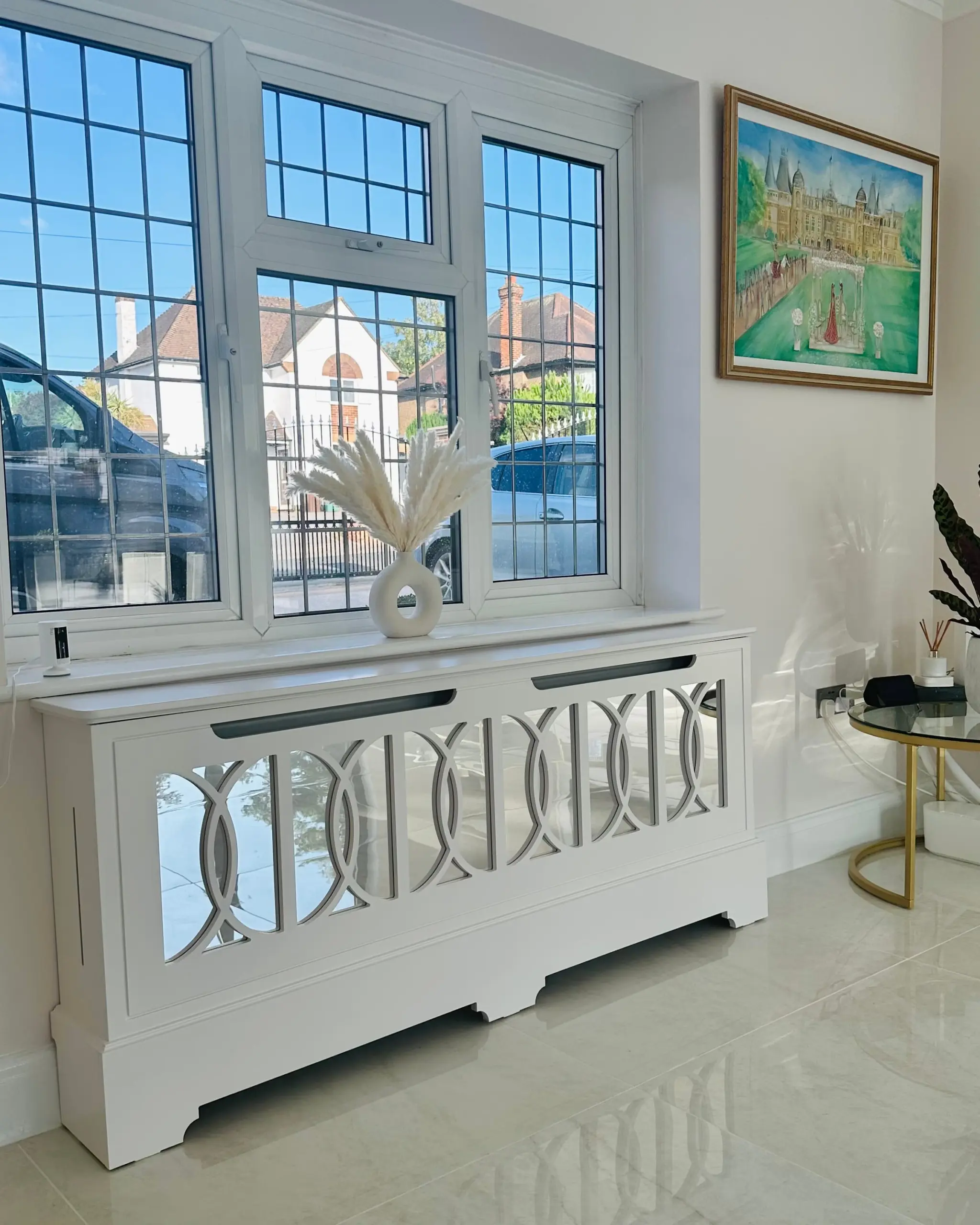 Selene Standing Mirrored Radiator Cabinet - Image 16