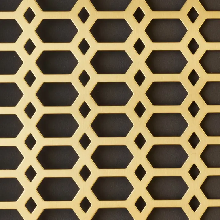 Honeycomb Polished-brass decorative-grille No Backing mesh