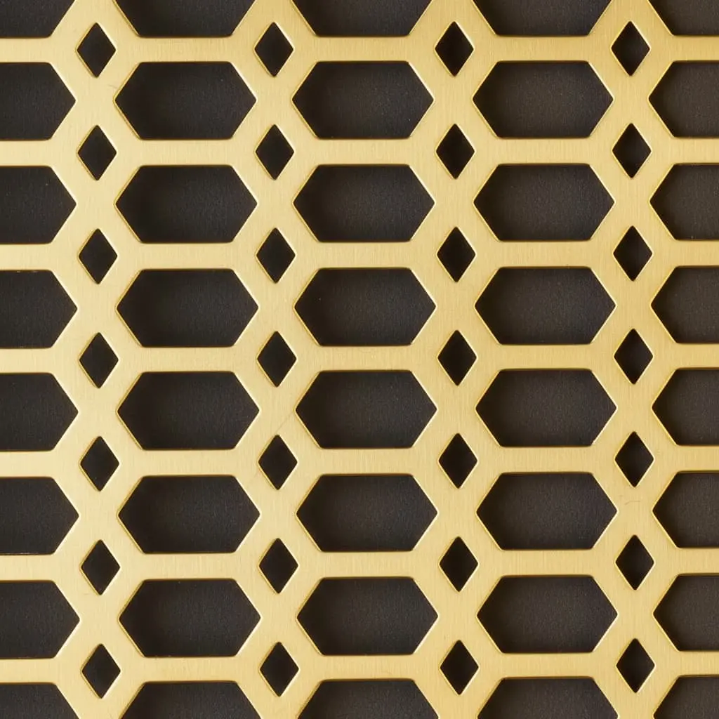 Honeycomb Polished-brass decorative-grille No Backing mesh