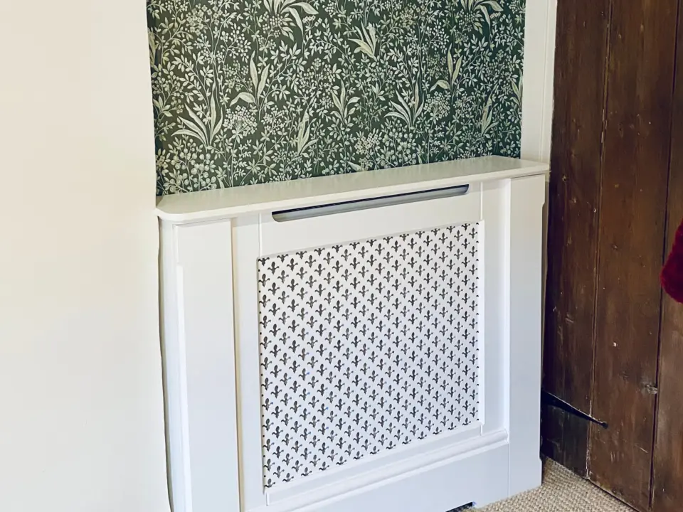 Stamped Radiator Fleur De Lis Stamped MDF Radiator Cabinet | Made To Measure UK