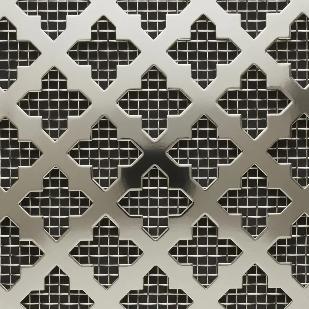 Cross Polished Nickel Decorative Grille - Image 3