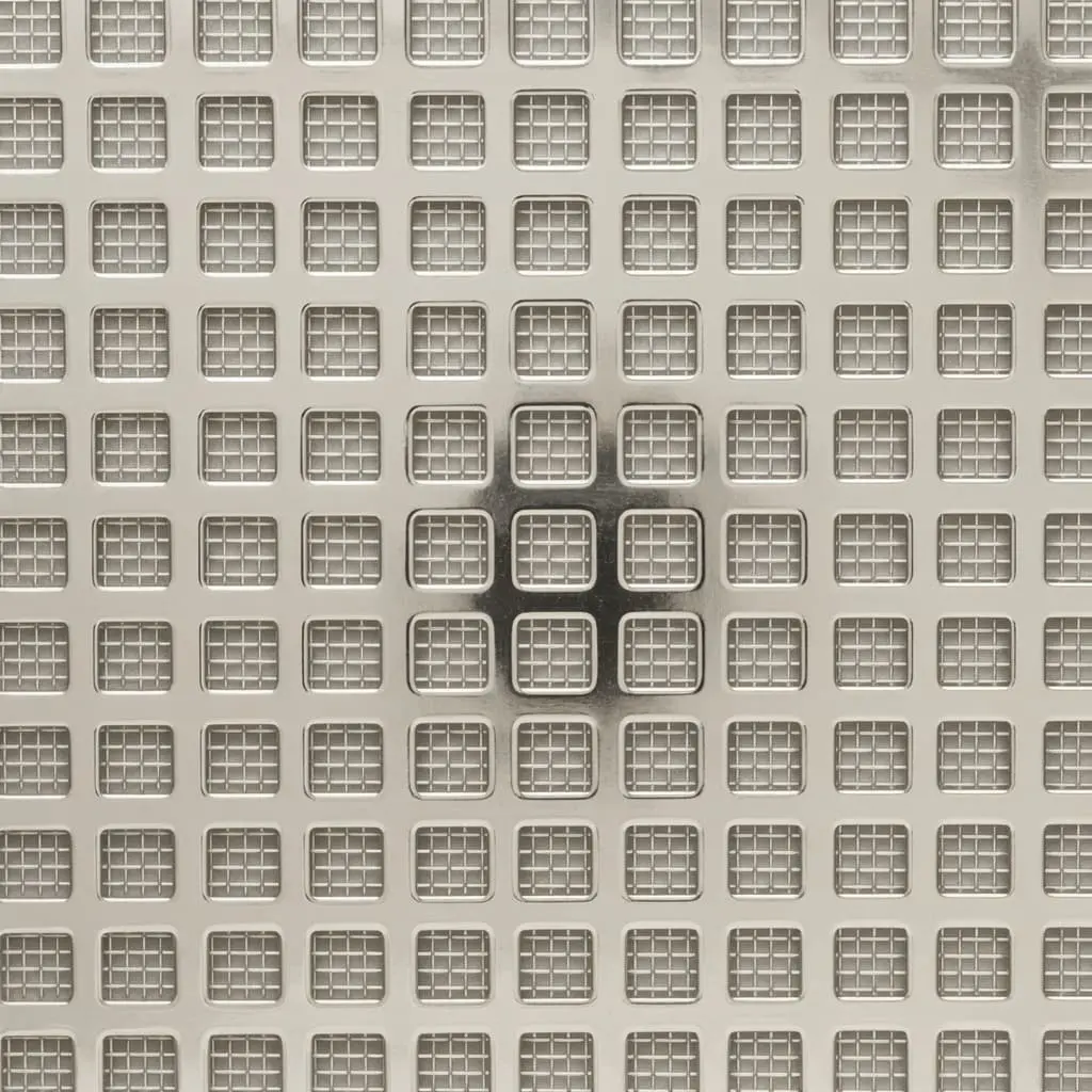 Square Polished Nickel Decorative Grille - Image 2