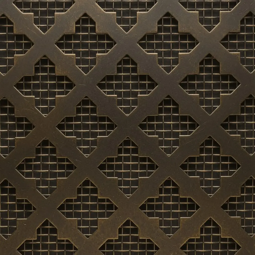 Cross Antique Brass Decorative Grille - Image 3