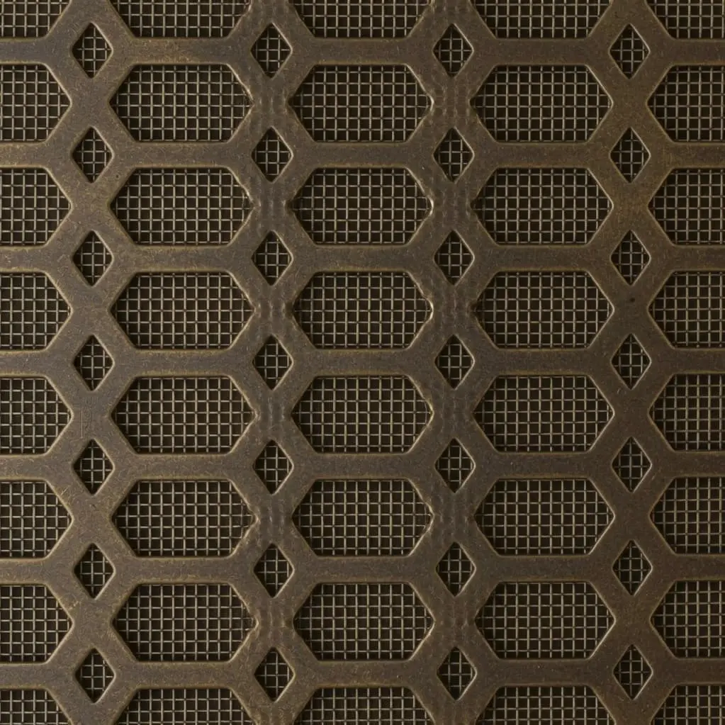 Honeycomb Antique Brass Decorative Grille - Image 2