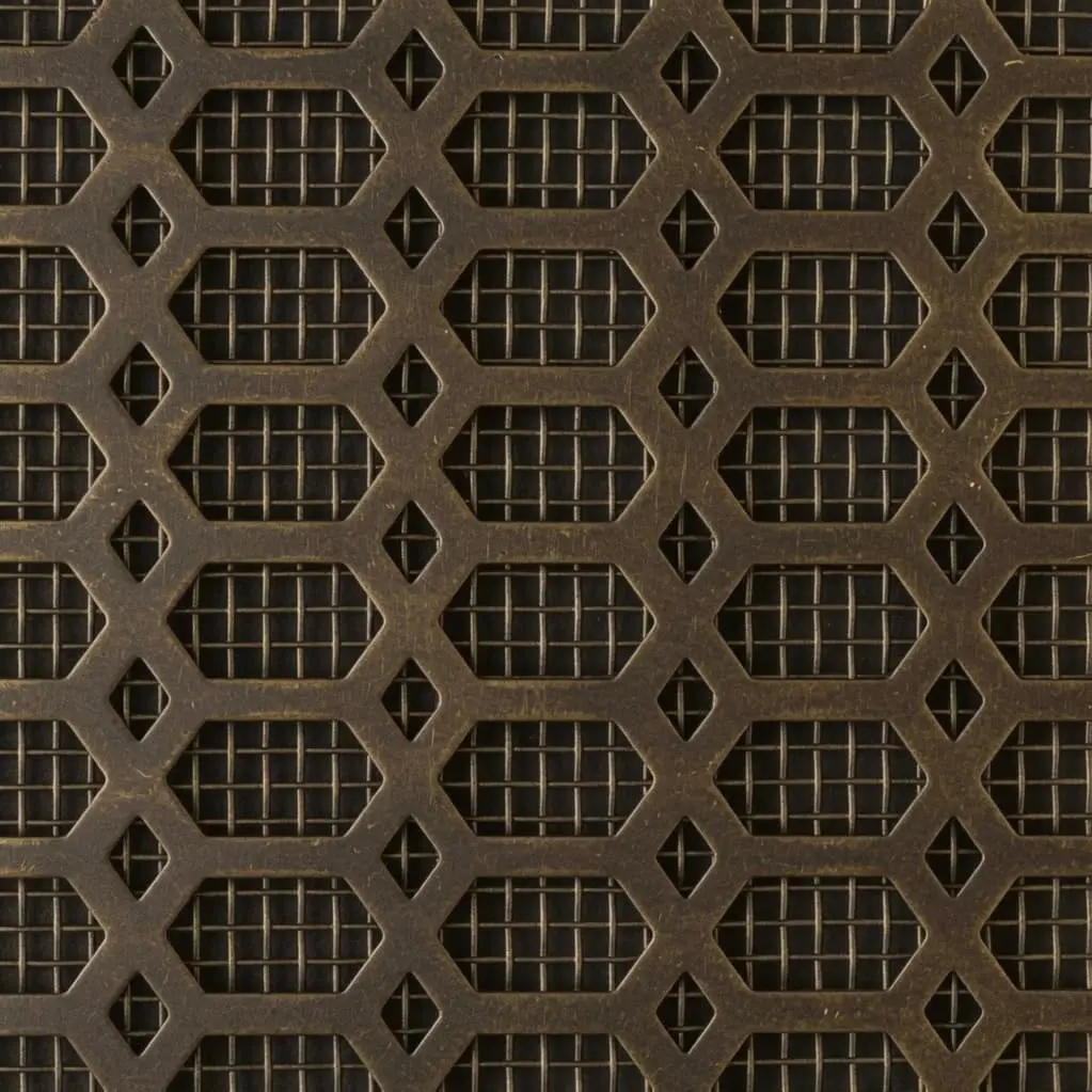 Honeycomb Antique Brass Decorative Grille - Image 3