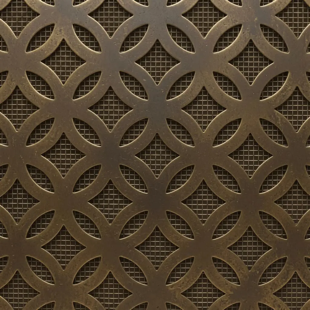 Inner Circle Antique Brass Decorative Grille - Image 2