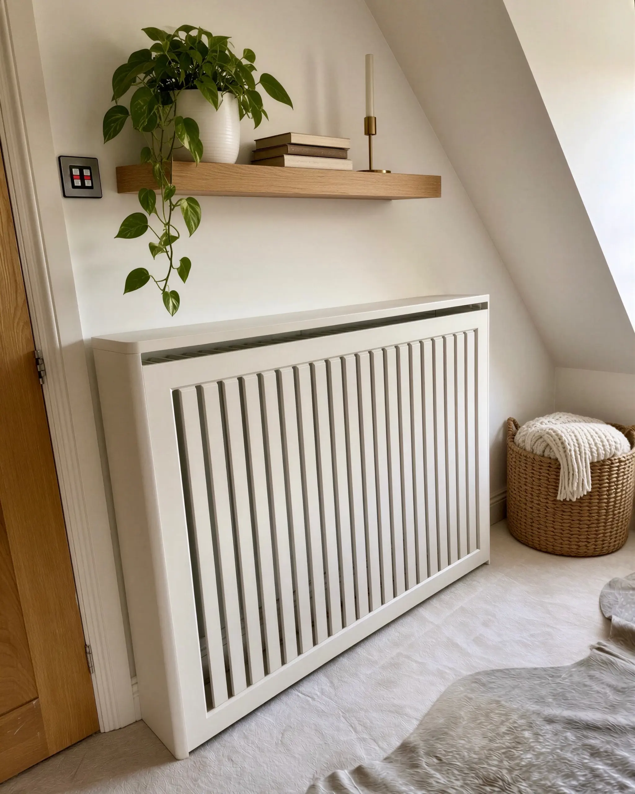 Flush Slats Standing Radiator Cabinet - Image 4