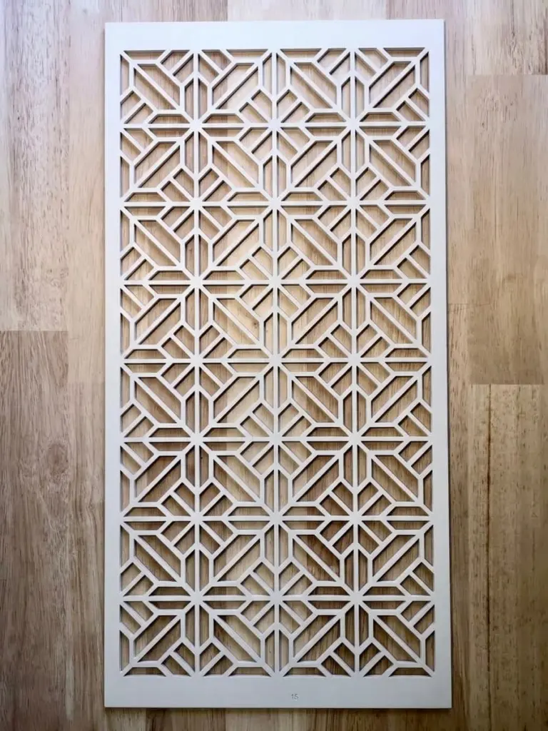 Art-Deco Trellis Lasercut MDF Decorative Grille